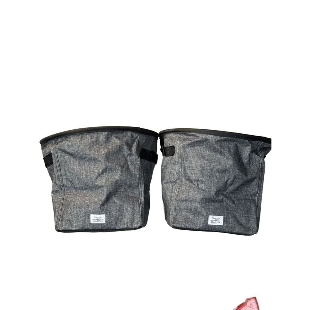 Thirty One Signature Collection Deep Gray & Black Nylon Small Storage Bags